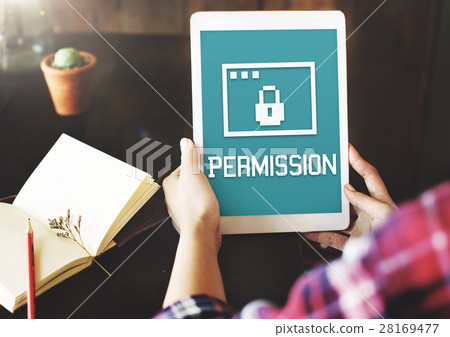 Permission Privacy Protection Security Concept/ Permission Privacy Protection Security Concept/ 28169477