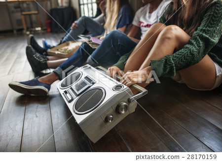 Radio Music Friends Unity Style Teens Casual Concept Radio Music Friends Unity Style Teens Casual Concept 28170159