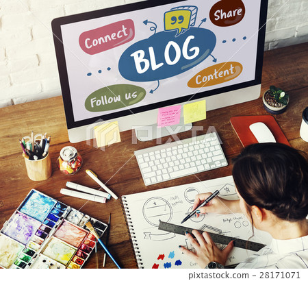 Blog Share Follow us Concept 28171071