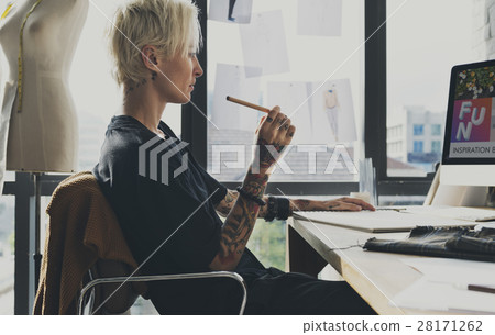 Fashion Designer Sketch Drawing Costume Concept Fashion Designer Sketch Drawing Costume Concept 28171262