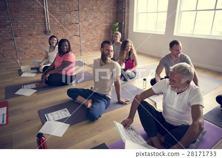 Diversity People Exercise Class Relax Concept 28171733