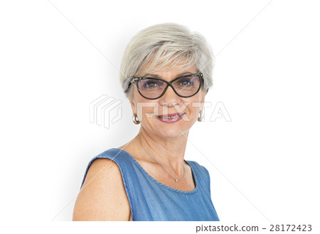 Adult Female Standing Smiling Concept Adult Female Standing Smiling Concept 28172423