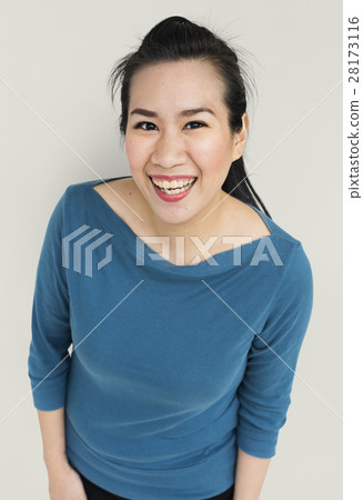 Woman Cheerful Studio Portrait Concept 28173116