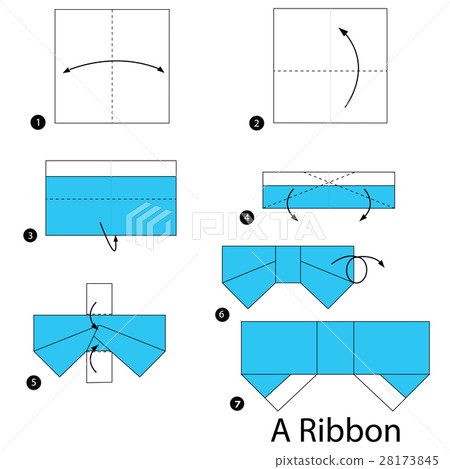 origami A Ribbon. - Stock Illustration [28173845] - PIXTA