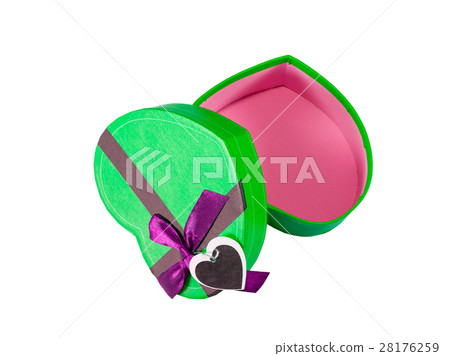 Green Heart shaped box Green Heart shaped box 28176259