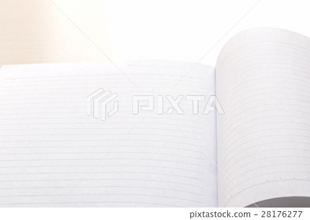 Open notebook with blank page Open notebook with blank page 28176277