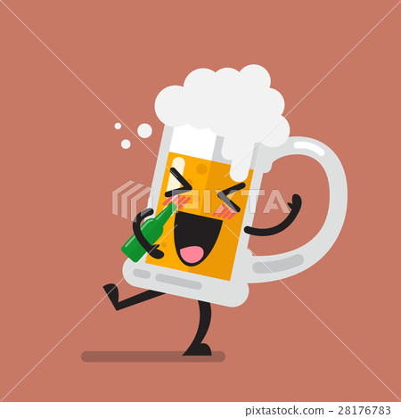 Drunk beer glass character Drunk beer glass character 28176783