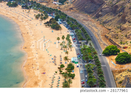 Aerial view on Teresitas beach near Santa Cruz 28177961