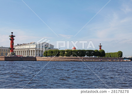 Russia. Saint Petersburg. View at Rostral column Russia. Saint Petersburg. View at Rostral column 28178278