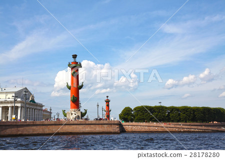 Russia. Saint Petersburg. View at Rostral column Russia. Saint Petersburg. View at Rostral column 28178280