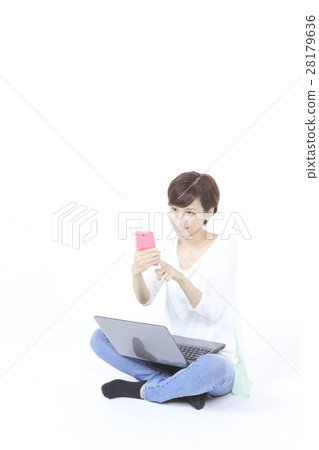 Sumaho and PC and young lady Sumaho and PC and young lady 28179636