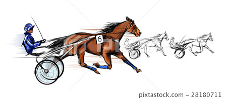 Horse carriage racing 28180711