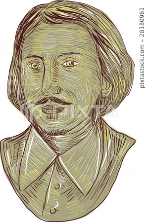 Christopher Marlowe Bust Drawing 28180961