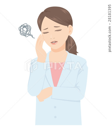Female doctor in white labia worry druggist Female doctor in white labia worry druggist 28181395