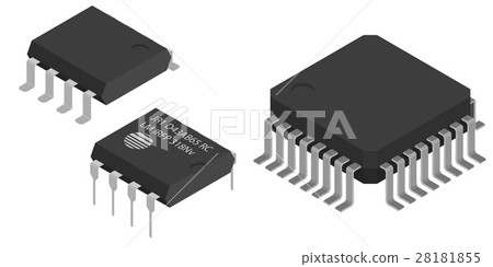 Microchips Electronic components 28181855