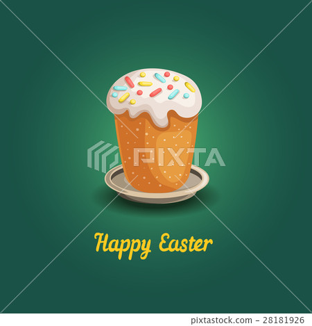 Easter card with cake 28181926