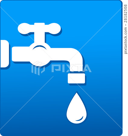 tap and drop on blue background 28182508