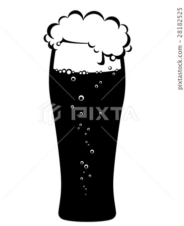 black glass of beer black glass of beer 28182525