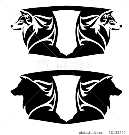 wolf head vector emblem design 28183231