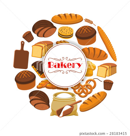 Bread vector poster for bakery shop 28183415