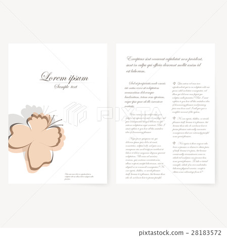 template for folder, business card and invitation 28183572