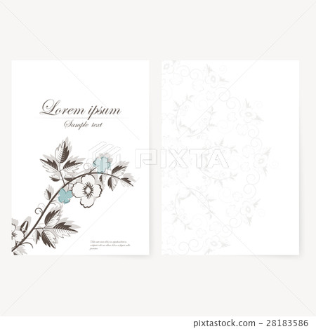 template for folder, business card and invitation 28183586