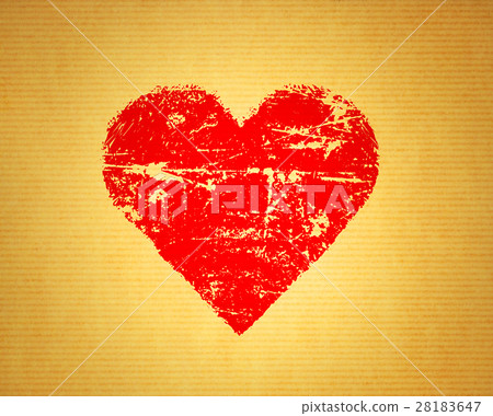 Vintage paper texture with abstract heart 28183647