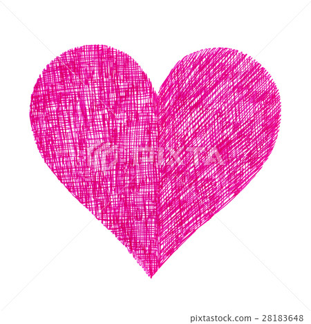 Abstract bright heart on white background 28183648
