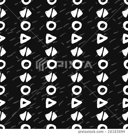 Geometric monochrome seamless pattern Geometric monochrome seamless pattern 28183894