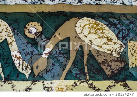 Pigeons, fragment, hot batik, background texture 28184277