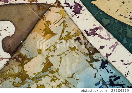 Ornament, fragment, hot batik, background texture 28184319