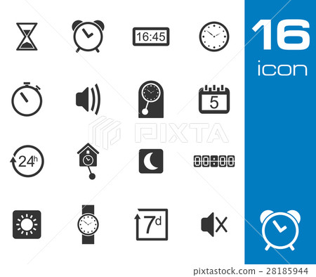 Vector black  time icons set 28185944
