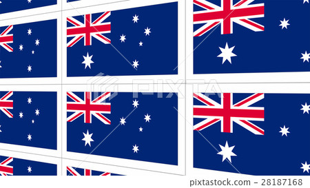 Postcards sheet with Australia national flag 28187168