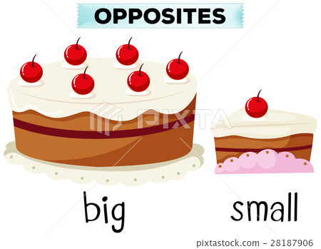 Opposite wordcard for big and small Opposite wordcard for big and small 28187906