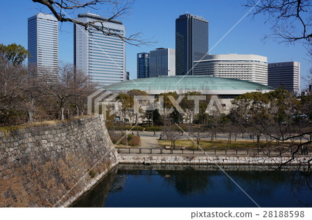 "Osakajo Hall" seen from Osaka Castle Park and Osaka Business Park "Osakajo Hall" seen from Osaka Castle Park and Osaka Business Park 28188598