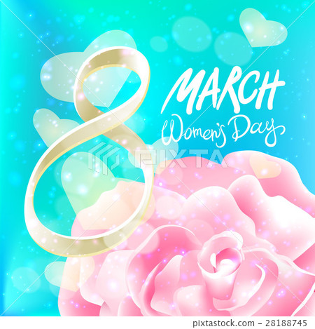 March 8 greeting card. International Womans Day March 8 greeting card. International Womans Day 28188745