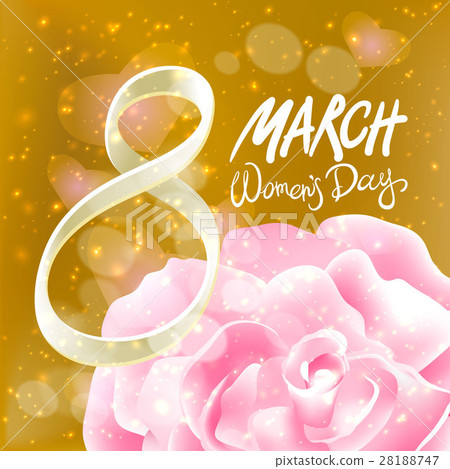 March 8 greeting card. International Womans Day. March 8 greeting card. International Womans Day. 28188747