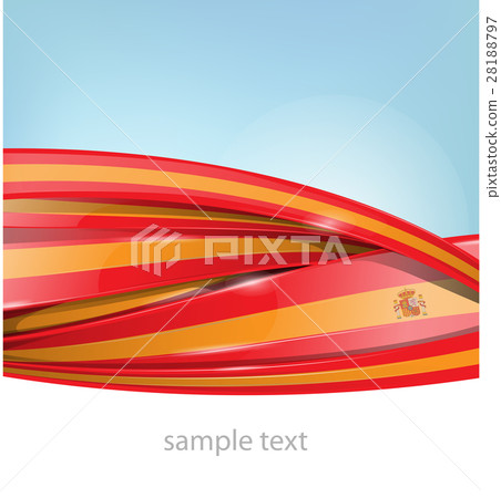 ribbon spain flag on background - Stock Illustration [28188797] - PIXTA
