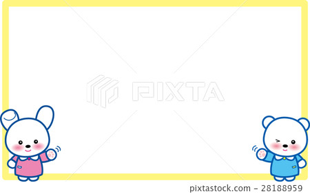 Bear Mr. rabbit Male animal balloon Business card Small size 85 mm × 51 mm card 28188959