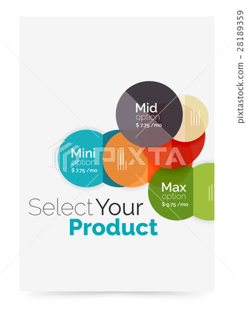 Circle business brochure template with options 28189359