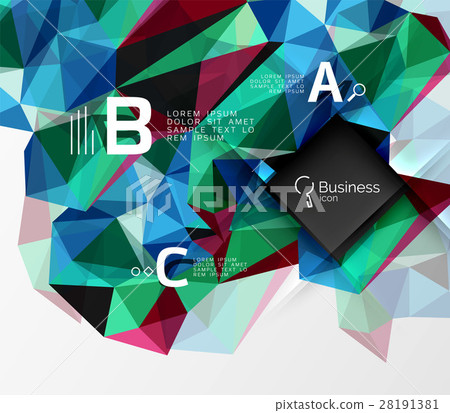 Mosaic low poly abstract background with 28191381