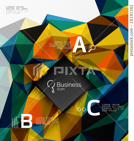 Mosaic low poly abstract background with 28191382