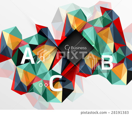 Mosaic low poly abstract background with 28191383