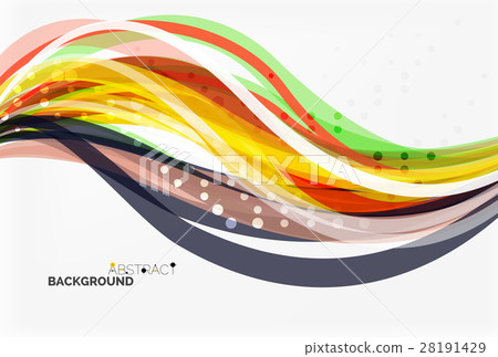Colorful flowing wave abstract background - Stock Illustration ...