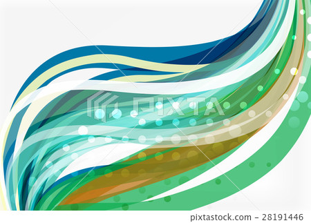 Colorful wave stripes and lines - Stock Illustration [28191446] - PIXTA