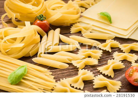 Different types of dry Italian pasta Different types of dry Italian pasta 28191530