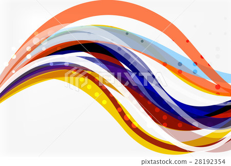 Colorful wave stripes and lines - Stock Illustration [28192354] - PIXTA