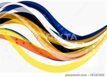Colorful wave stripes and lines - Stock Illustration [28192400] - PIXTA