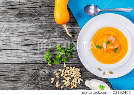 Thai-style Red Curry Pumpkin Soup 28192405