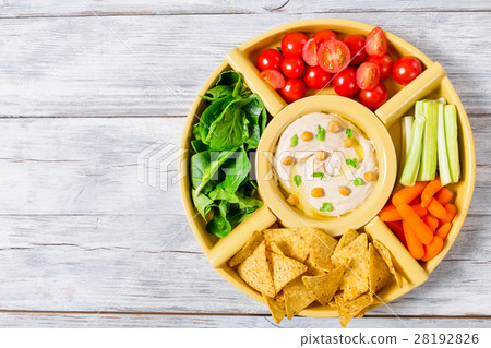 hummus, top  view 28192826
